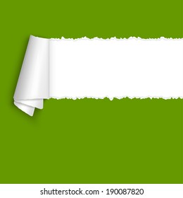 torn open paper with space for text