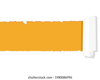 torn open paper with space for text. vector illustration