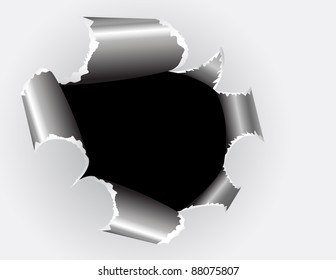 	Torn paper.