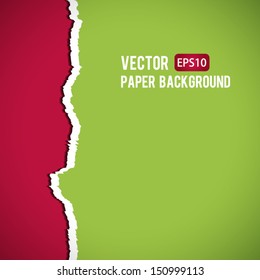 Torn Paper Abstract Color Background. High quality vector illustration. Eps10.