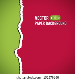 Torn Paper Abstract Color Background. High quality vector illustration. Eps10.