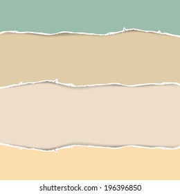 Torn Paper Abstract Vector Illustration in Pastel Colors