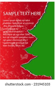Torn Paper background , Christmas tree shape