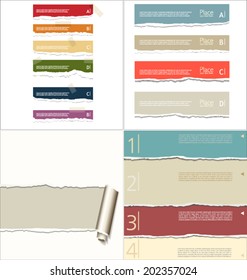 Torn paper background, collection