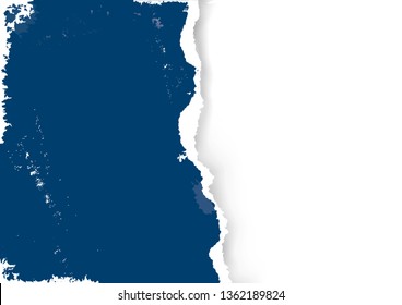 Torn paper background. llustration of blue ripped paper. Place for your image or text. Vector available.
