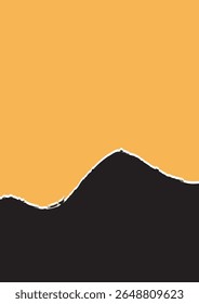 Torn Paper Background. Torn Old Paper Background Vector. Open frame strip with broken border piece. Blank turn note or tag for advertising illustration.