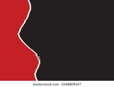Torn Paper Background. Torn Old Paper Background Vector. Open frame strip with broken border piece. Blank turn note or tag for advertising illustration.