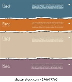 Torn paper background with space for text