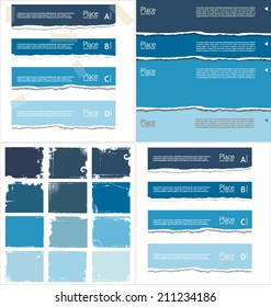 Torn paper background with space for text, collection