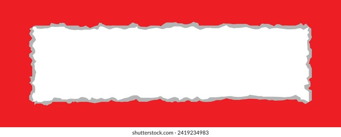 Torn paper background with space for text. Design illustration template vector for banner of web page, news feed, header label sheet. Card decoration element. Vector Illustration. EPS file 173.