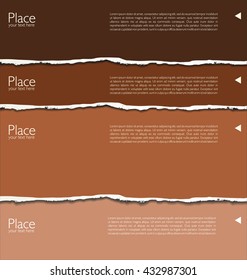 Torn paper background with space for text