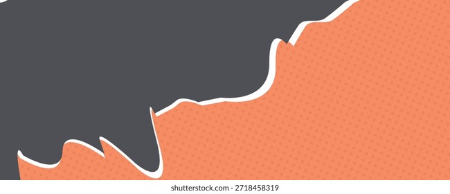 Plano de fundo de papel rasgado com espaço para a mensagem. Ilustração de vetor de efeito de recorte de papel rasgado.