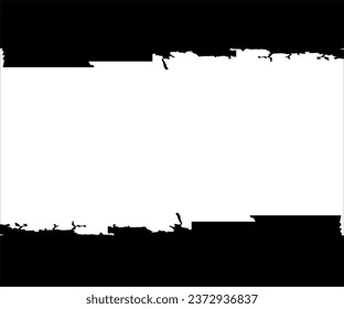 Torn Paper Background Vector Black and White