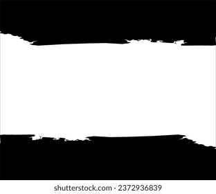 Torn Paper Background Vector Black and White