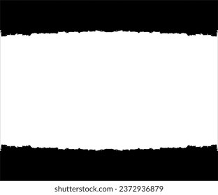 Torn Paper Background Vector Black and White