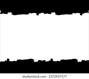 Torn Paper Background Vector Black and White