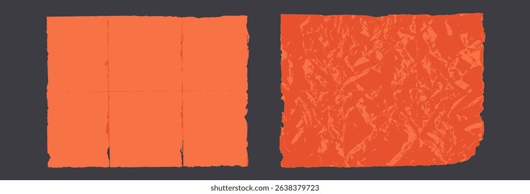 Torn paper backgrounds, textures. Old papers with rough edges. Frames, covers. Damaged effect paper. 