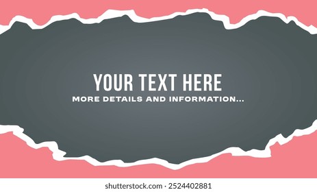 Vetor de plano de fundo de banner de papel rasgado