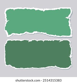 Torn paper banner set in multiple colour