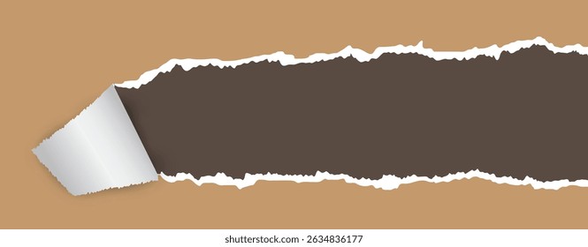Design der Vorlage für zerrissene Papierbanner