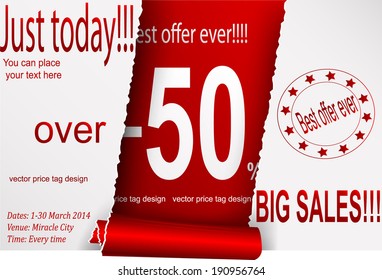 Torn paper banner. Vector eps 10