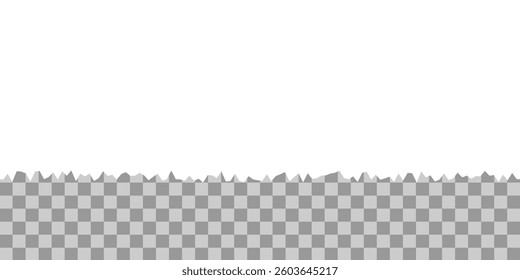 Torn paper banner vector on transparent background
