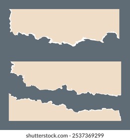 Conjunto de Vector de Anuncio de papel rasgado