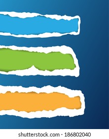 torn paper banners, tags, design element