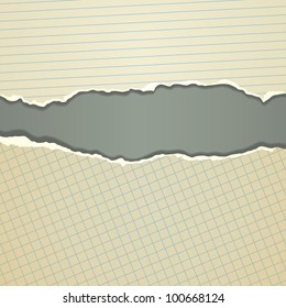 Torn paper borders with soft shadow