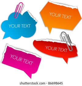 Tornar burbujas de papel con espacio para texto