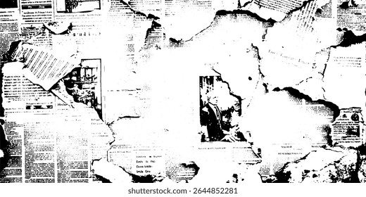 Torn Paper Collage Grunge Texture Background