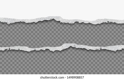 Torn Paper Collection On Transparent Background Stock Vector (Royalty ...