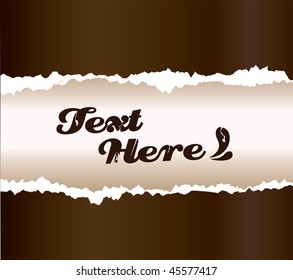 Torn paper concept with text