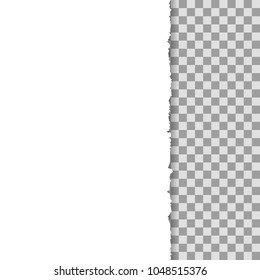 Torn Paper Corner on Transparent Background, Vector Illustration