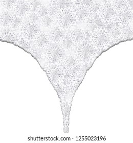 Torn Paper Divider with Snowflakes