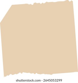 A torn paper edge with an irregular shape in a flat style. The jagged border creates a textured effect on a plain backdrop. Cartoon vector illustration