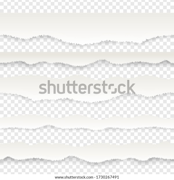 Torn paper edge. Realistic seamless pattern of\
ragged or ripped pages.