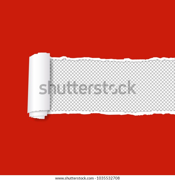 Torn Paper Edge Red Background With Gradient
Mesh, Vector Illustration