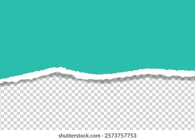 Torn paper edge template ripped horizontal strips with shadows border texture design vector