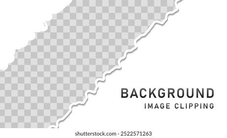 Torn Paper Edge with Transparent Background Vector