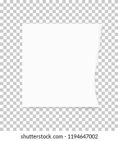 Torn paper edges for background. Ripped paper texture on transparent background. Vector illustration.