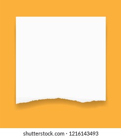 Torn paper edges for background. Ripped paper texture background with area for copy space. Vector illustration.