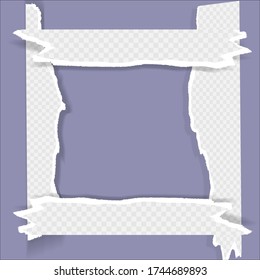torn paper edges, Background seamless horizontally texture, vector isolated in space for advertising, banner of web page, border and header, print concept of illustration