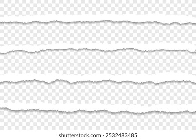 Image vectorielle d'élément de conception de bords de papier déchirés