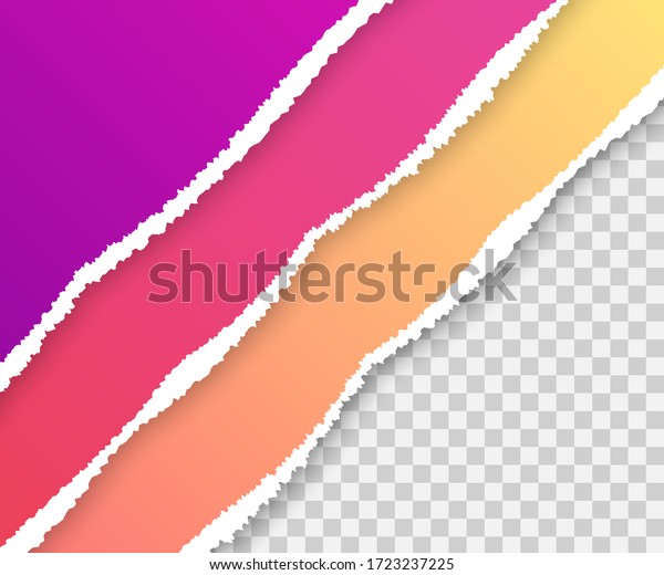 Torn paper edges, horizontally. Ripped\
paper. Vector stock\
illustration.