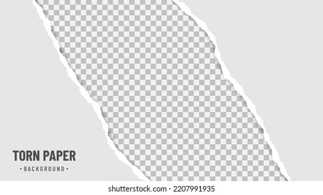 Torn paper edges on transparent background