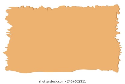 Torn paper edges rectangle shape