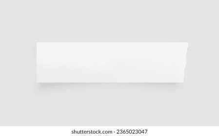 Bordes de papel rotos. Textura de papel despojado. Etiqueta de papel. Hoja de papel blanco para el fondo con la ruta de recorte. Ilustración vectorial.