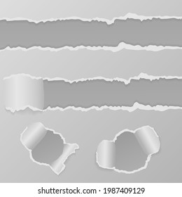 abgerundete Papierränder und abgerundete Löcher, moderne Design, Vektorgrafik