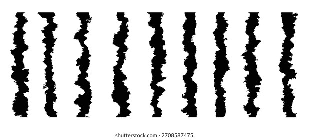 bordes de papel rasgados, sin costuras horizontalmente, Vector